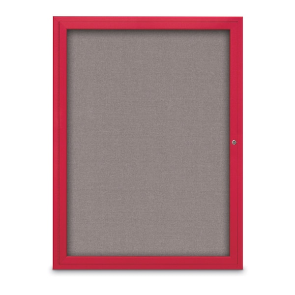 Slim Enclosed Corkboard, 18"x24", Bronze Alum Frame/Cork